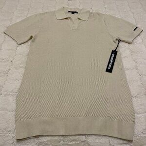 Karl Lagerfeld Paris Textured Johnny Collar